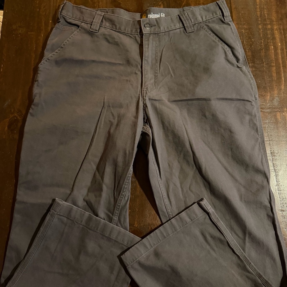 Carhartt Charcoal Zip Fly UniSex Chinos 36x30